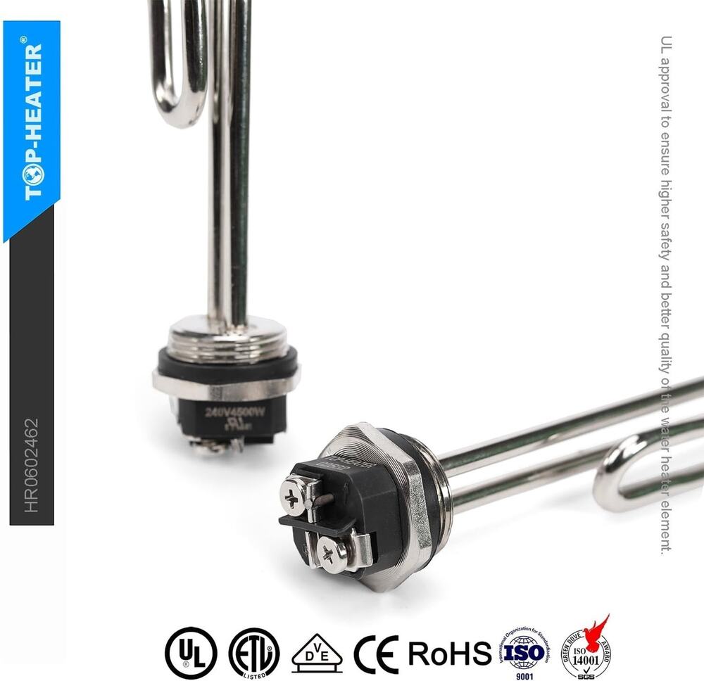 Water Heater Element 4500W,Screw-In,Foldback Type 02582 Water Heater Heating Ele